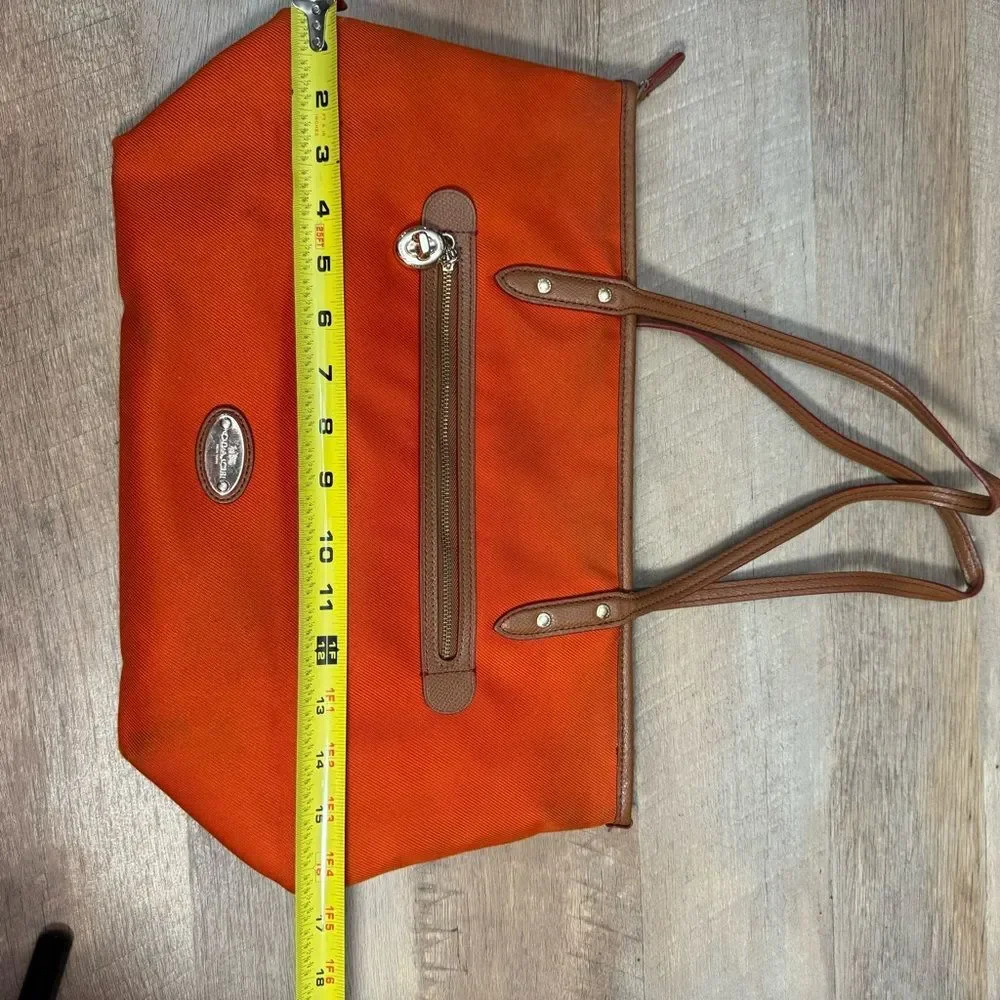 Coach Orange Sawyer Tote Bag